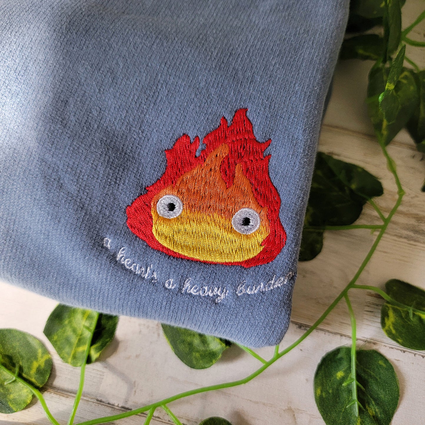 Calcifer A Heart's a Heavy Burden Sweatshirt