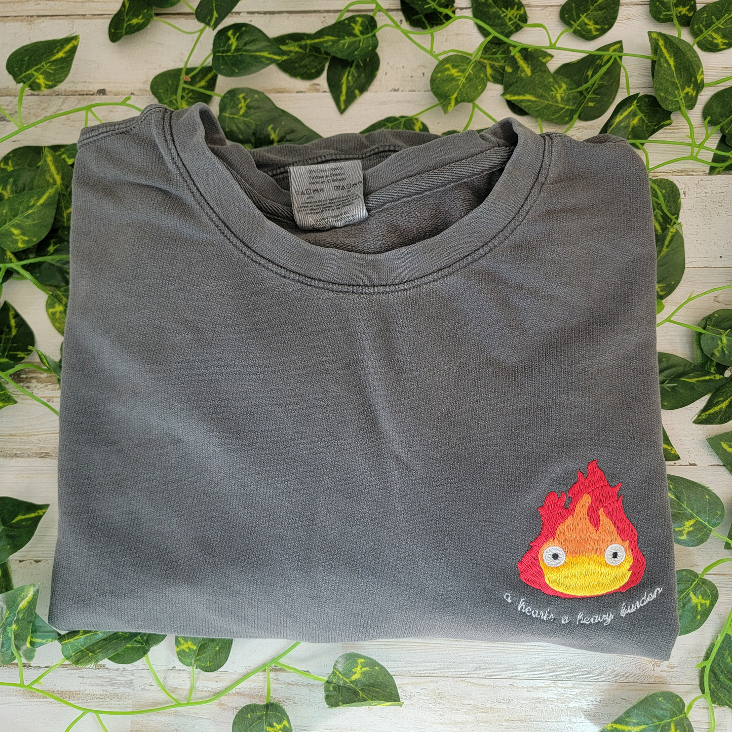 Calcifer A Heart's a Heavy Burden Sweatshirt