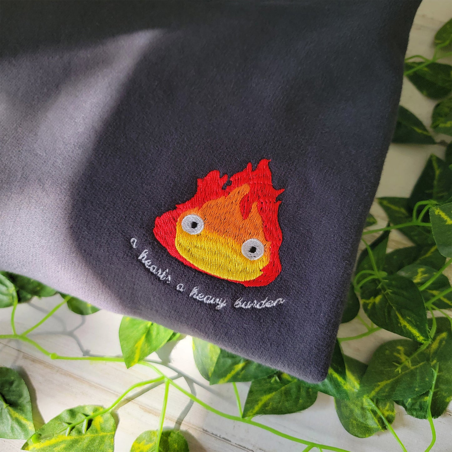 Calcifer A Heart's a Heavy Burden Sweatshirt