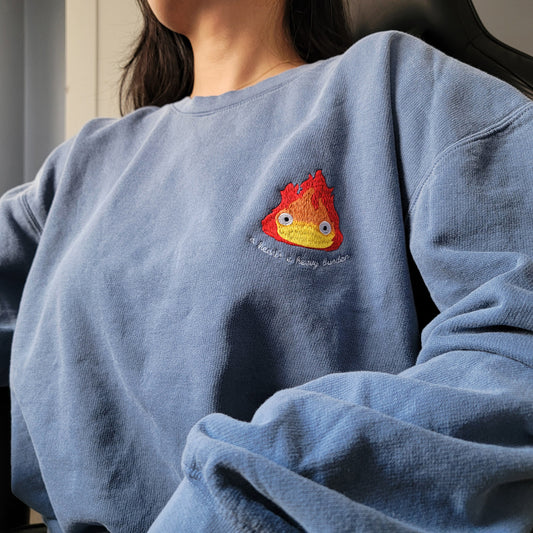 Calcifer A Heart's a Heavy Burden Sweatshirt