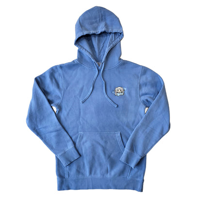 Cozy Frieren Sleeping Scarf Droopy Face Chibi Himmel Flowers Embroidered Anime Hoodie