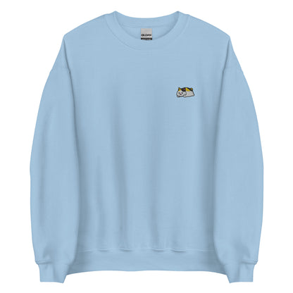 Relaxed Fat Cat Embroidered Crewneck Sweater